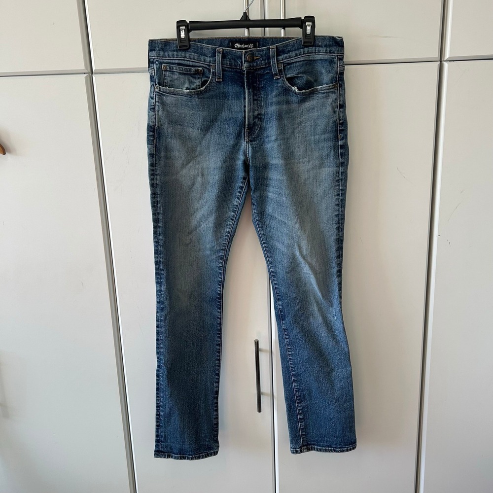 Madewell Womens Slim Straight Jeans Medium Wash 33x32